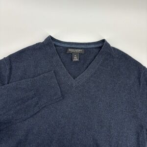 Banana Republic Luxury Blend Sweater Mens Medium Blue Silk Cashmere Lightweight